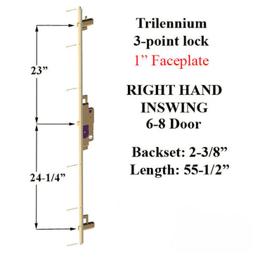 3000 Trilennium Multipoint Lock 6-8 Door Right Hand Inswing